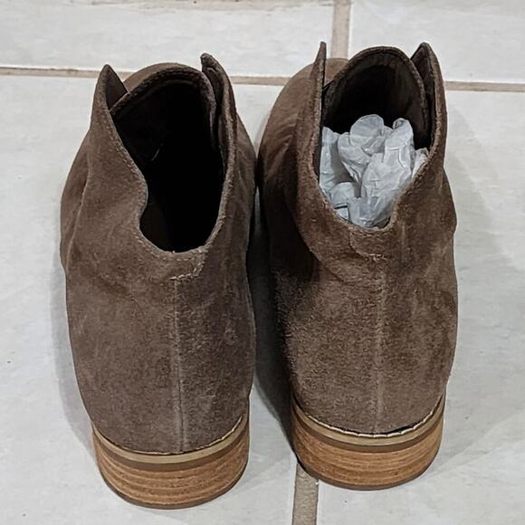 Blondo Verona Waterproof Olive Brown Suede Leather‎ Ankle Boots Womens Size 7M - Picture 4 of 9